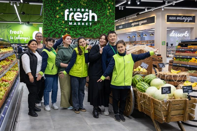 AirbaFresh Market staff inside the store